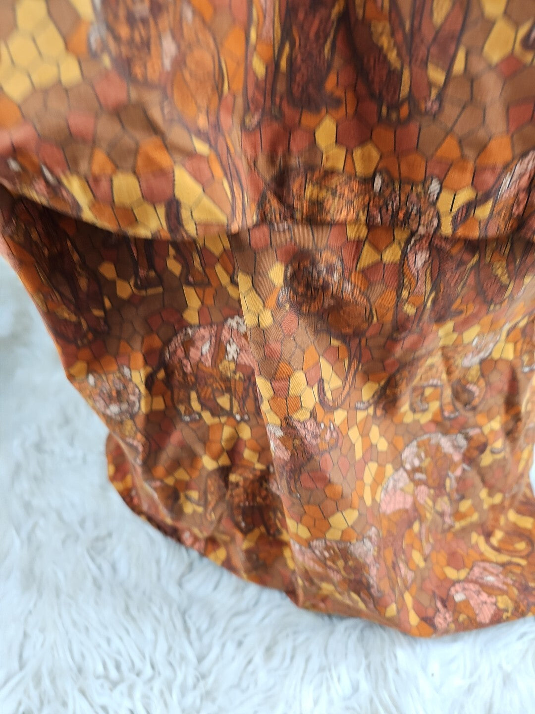 Rare Disney Cast Member Animal Kingdom All Over Safari Print Uniform Shirt XL