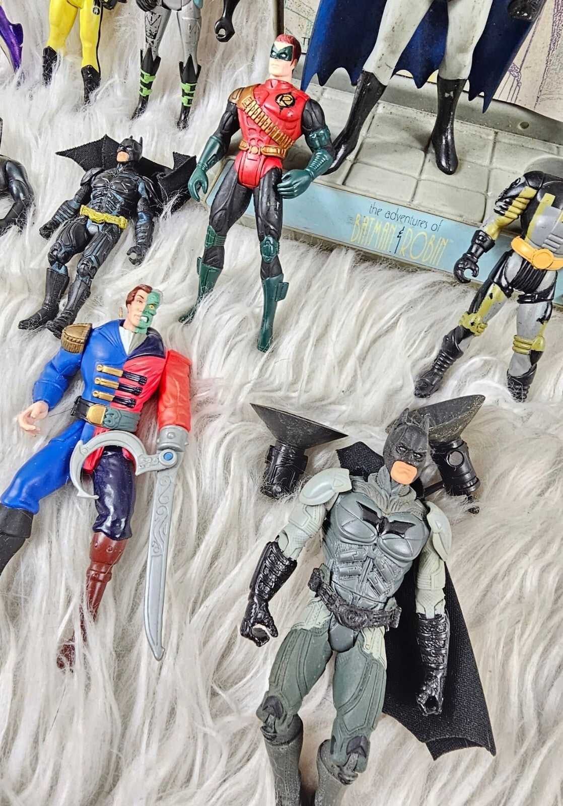 15 Vintage/Modern DC Batman and Robin Action Figure collection