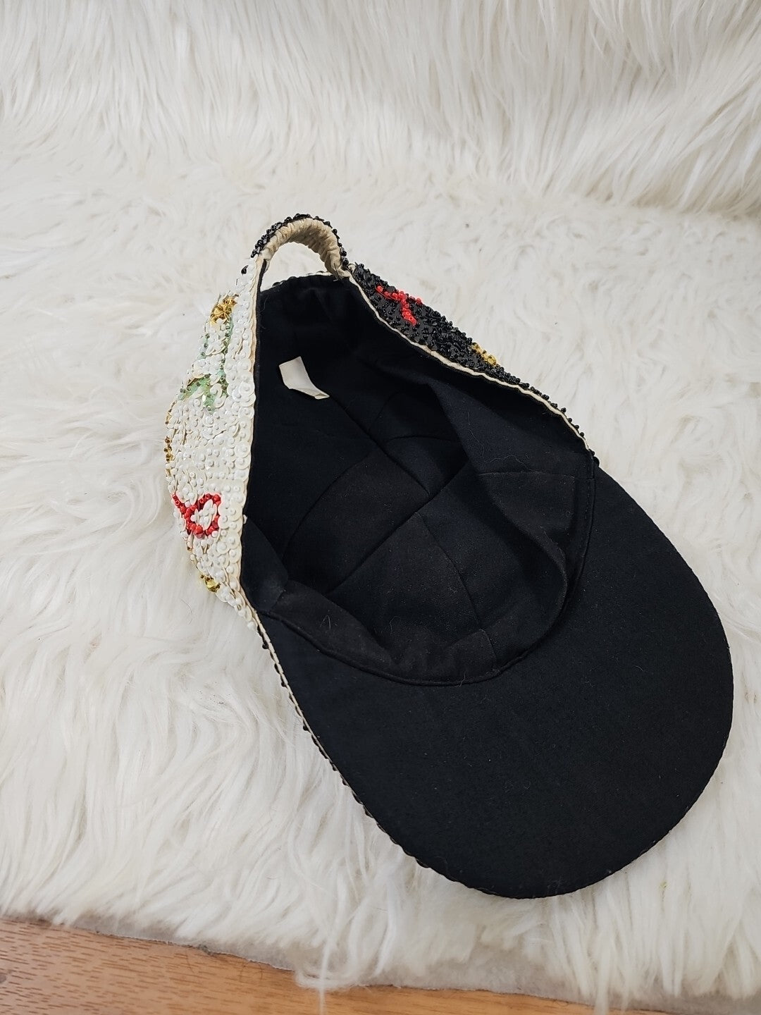 80/90s - Funky Sun/Moon Sequin Sparkle Hat, Unisex