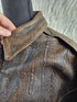 1990s - ONTIME Leather Jacket Mid-length American Casual Distress Brown MED