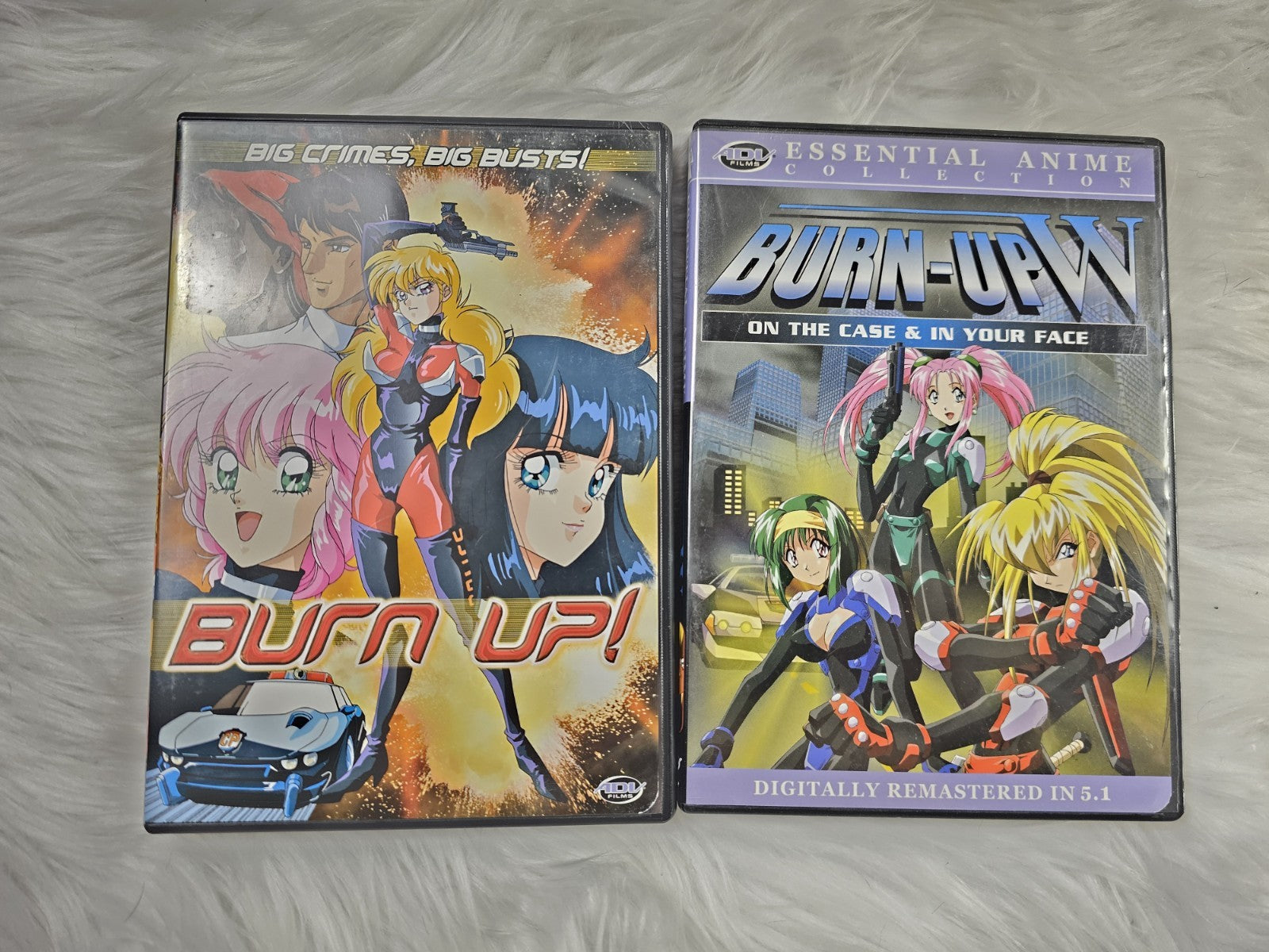 2005 - 2 Dvd Burn Up! Big Crimes Big Busts DVD Anime ADV  Scratch Free