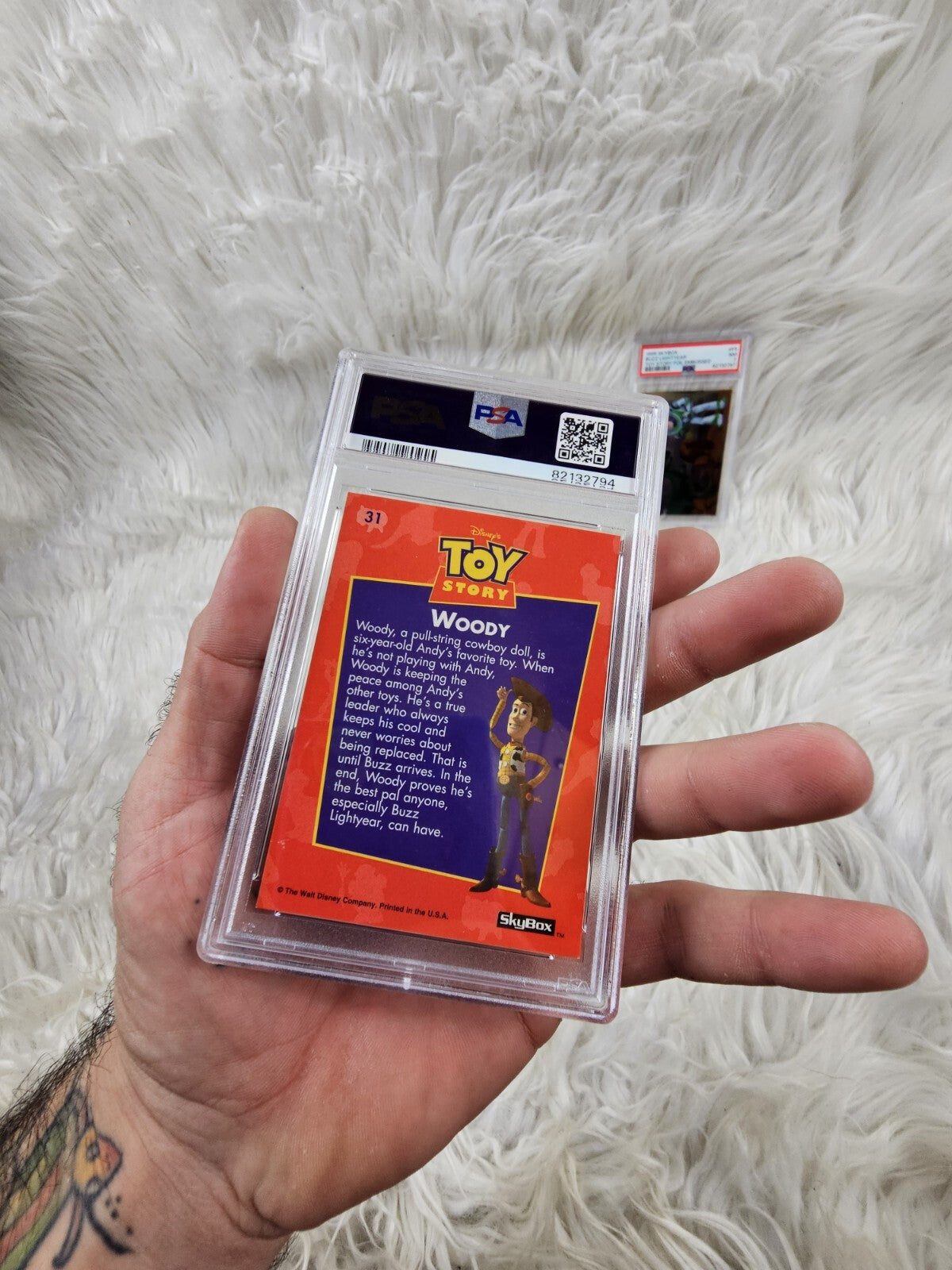 1995 - 4 Skybox Toy Story Trading Cards PSA - Mint 7-9 Foil Buzz Lightyear