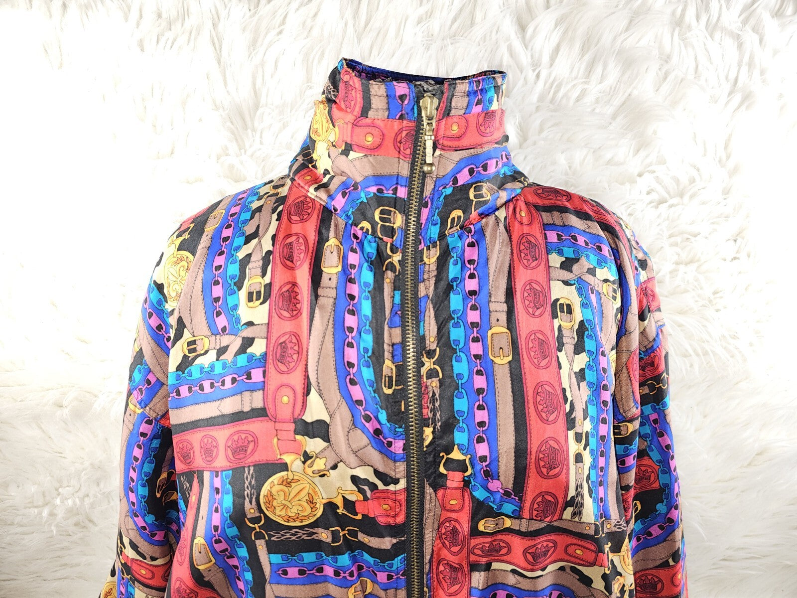 90s/80s - Funky Colorful EVR Windbreaker Jacket Large