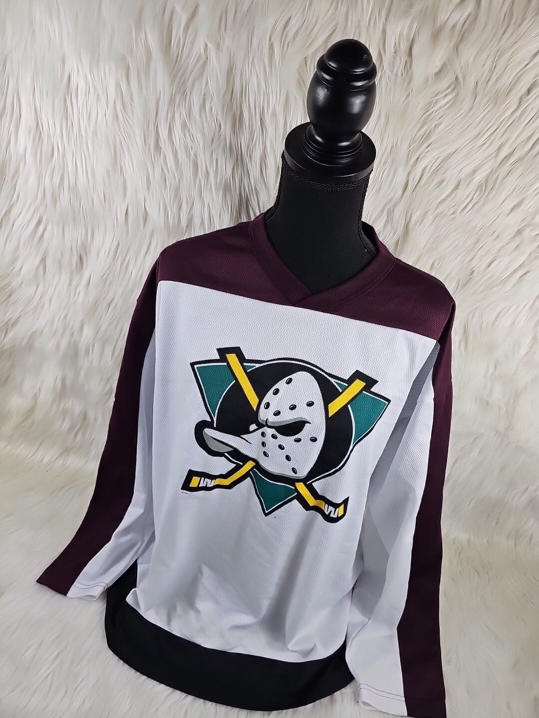 Vintage - Off the Bench NHL Anaheim Mighty Ducks Hockey Jersey size L - RARE