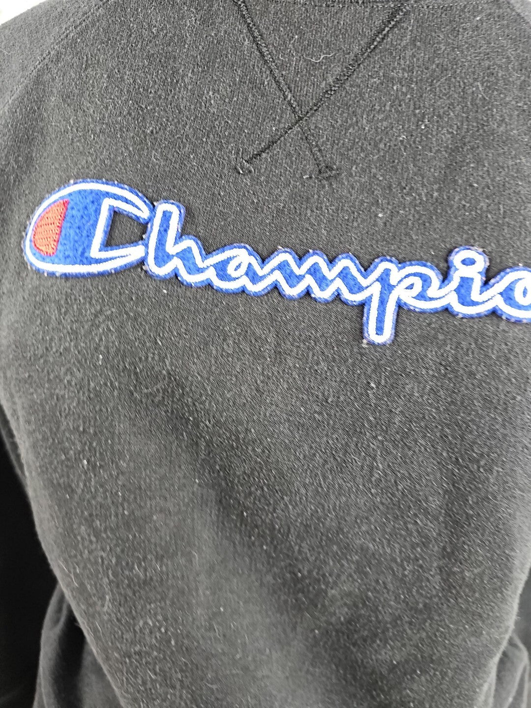 Vintage Champion Big Spell Out Embroidered Reverse Weave Hoodie Sweatshirt Small