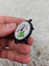 1991 - Lorus Kermit The Frog  Black Round Case Black Faux Leather Band Watch