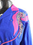 Vintage Super Lite Blue/Pink Windbreaker like jacket - Embroidery and Beaded