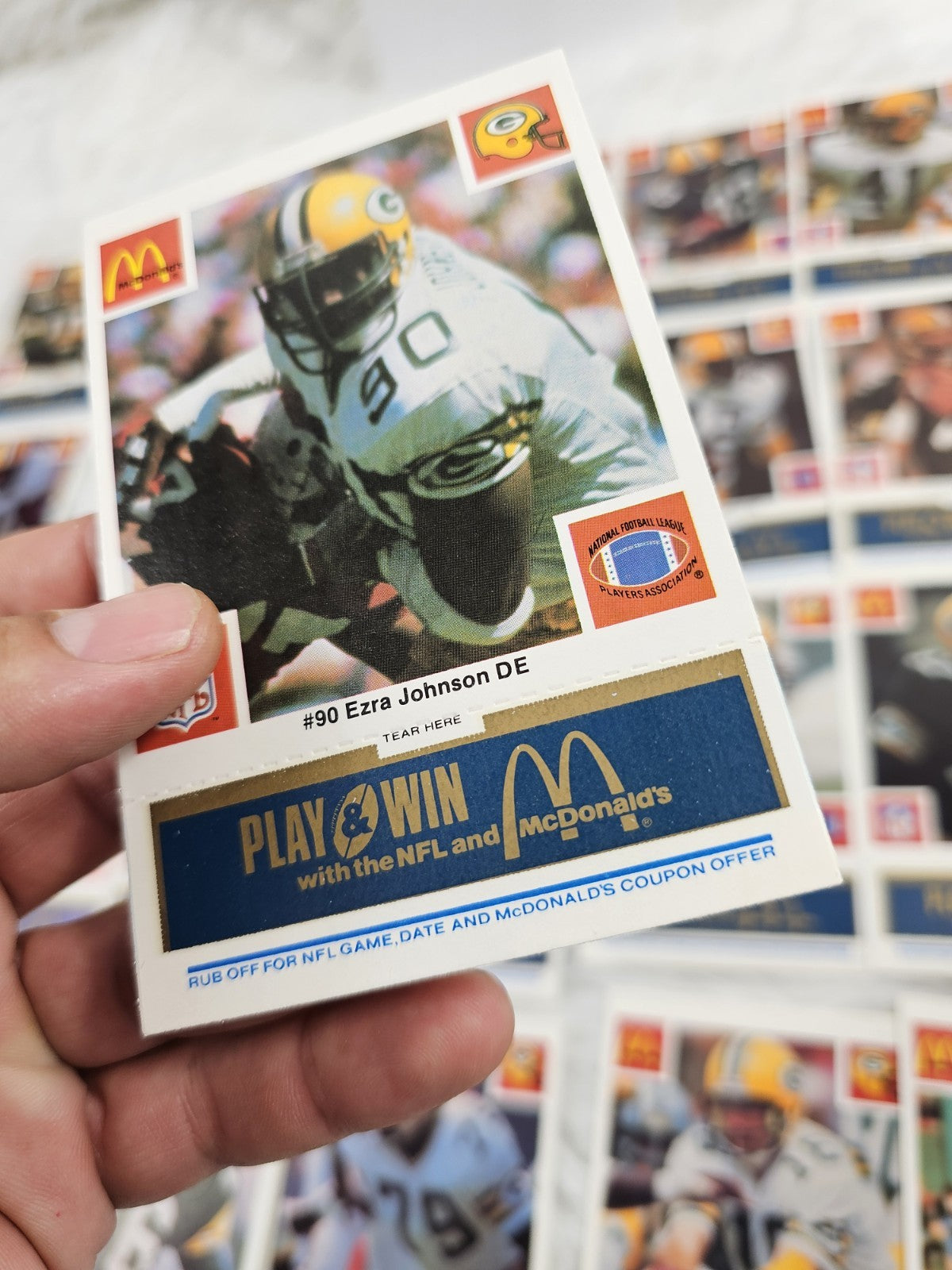 1986 - McDonald's Cards NFL Green Bay Packers Set (24) Blue Tab Unscratched MINT