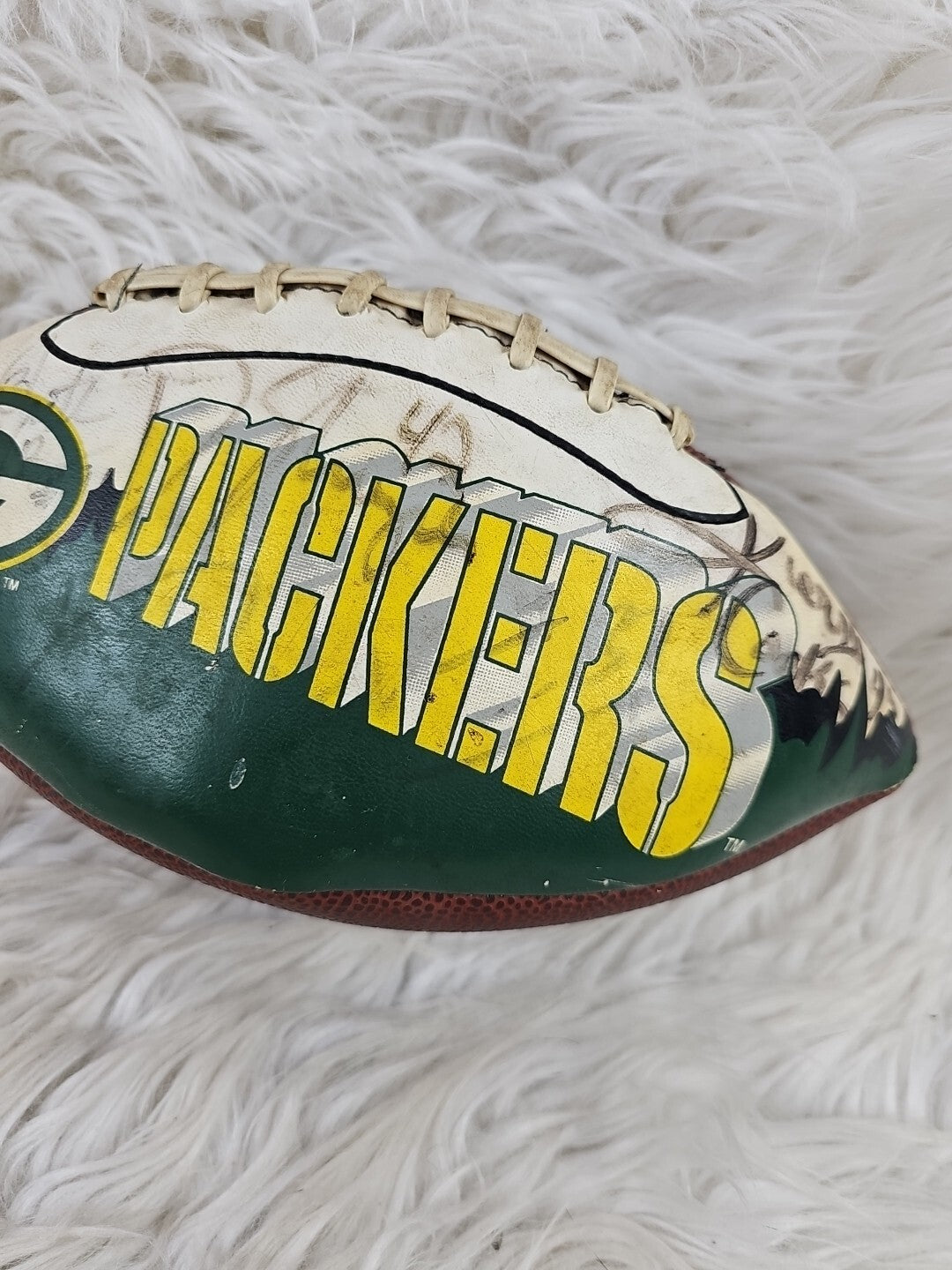 Green Bay Franklin Grip Rite PACKERS Signed Ball FOOTBALL NFL Autograph Official