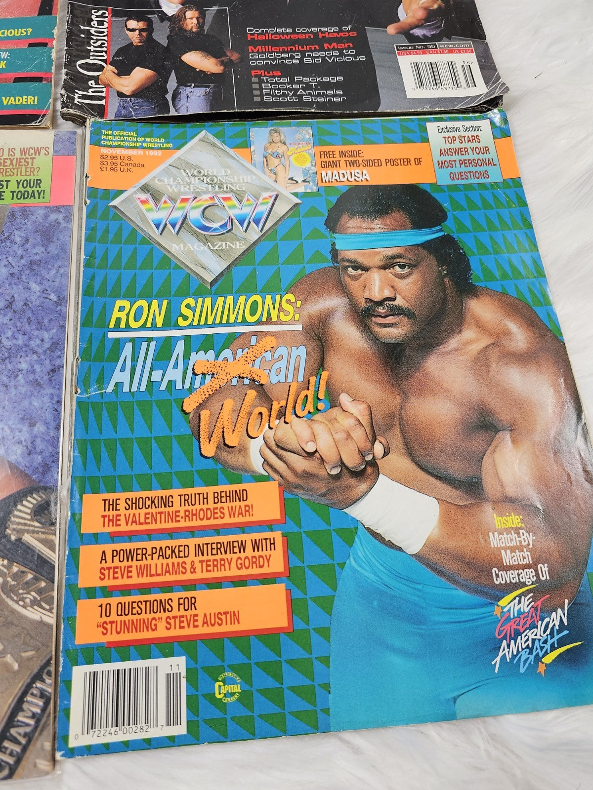 1990s - WCW Magazine Bundle: Rick Flair, Ron Simmons, Sting, WWF NWA Top Stars Brawl