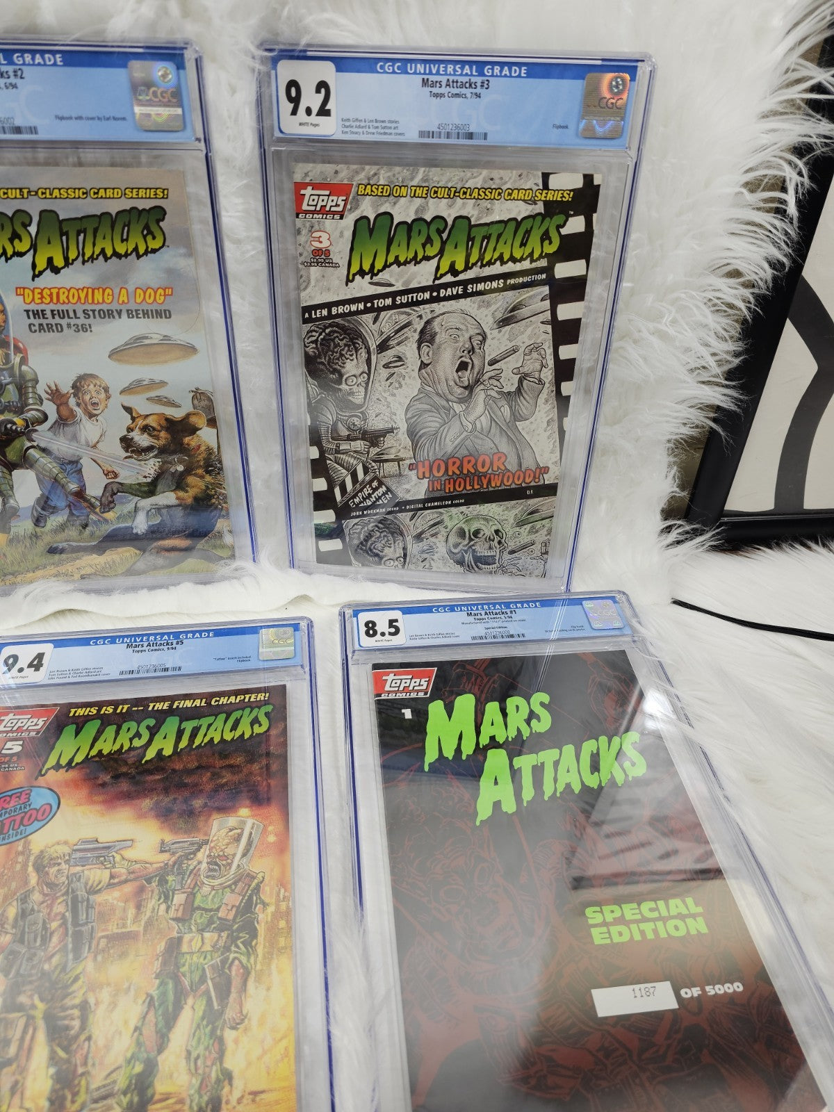 Vintage - 6 Mint Mars Attacks 1-5 CGC Comic Book + Special Edition