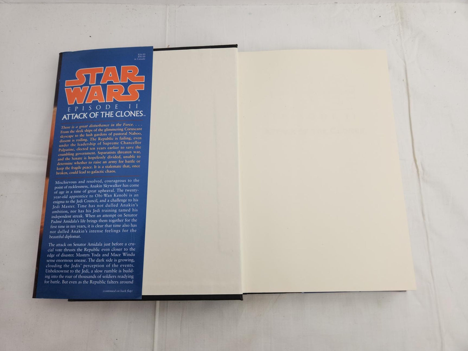 2002 – Star Wars: Episode II – Attack of the Clones by R.A. Salvatore – 1st Edition Hardcover