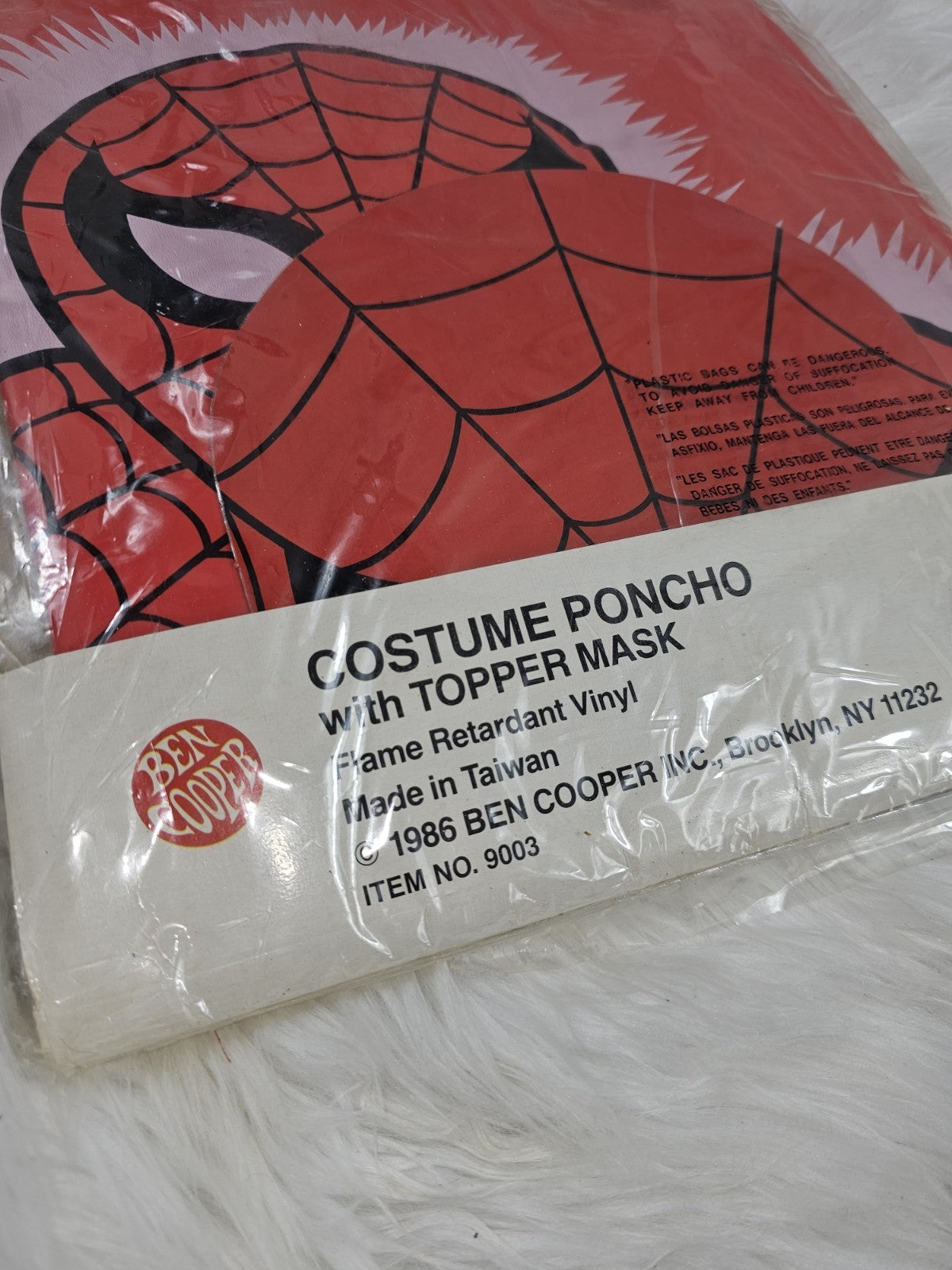 1986 - Ben Cooper Spider-Man Costume & Mask Halloween Marvel Super Hero