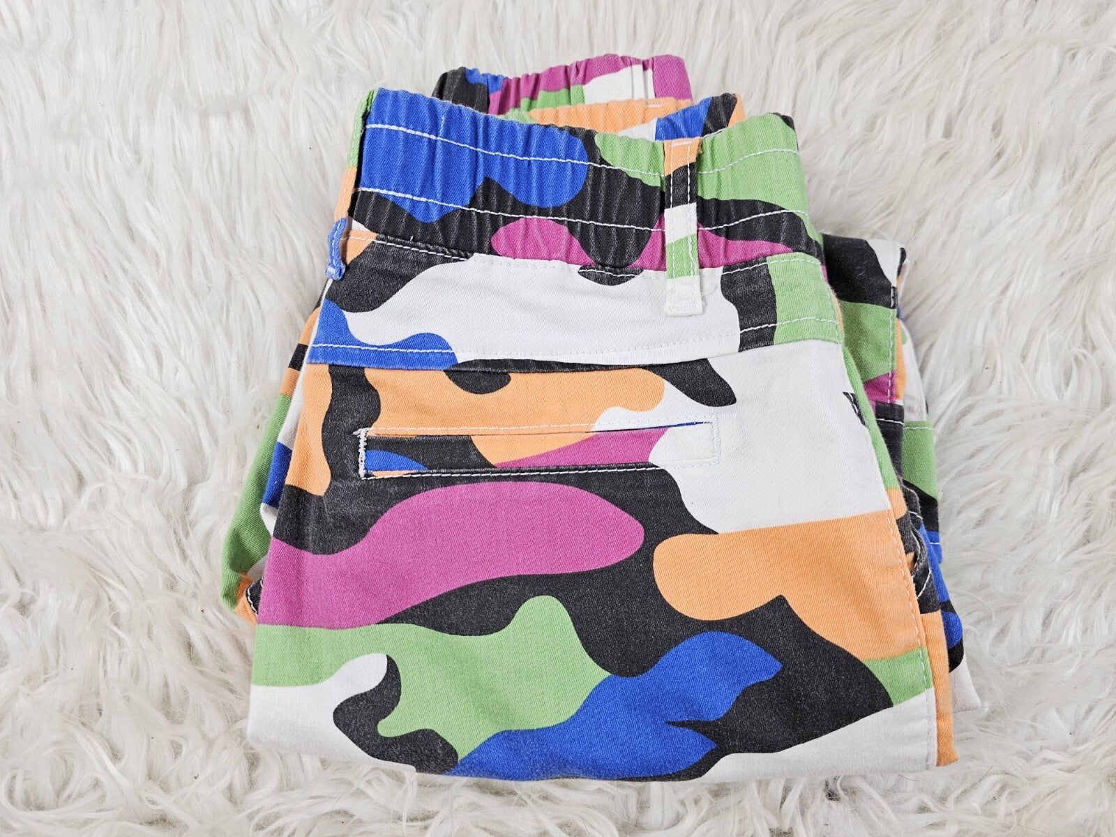 1990s - Women's Havana Camo Funky Stretch Cargo Pants Multicolor, Size: 5/27