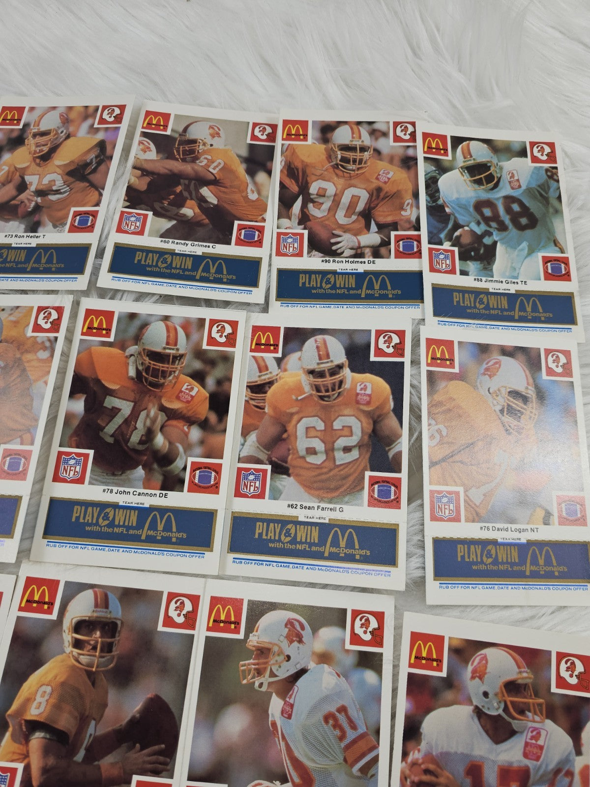 1986 - McDonald's Cards NFL Tampa Bay Buccaneers 24 Blue Tab Unscratched MINT