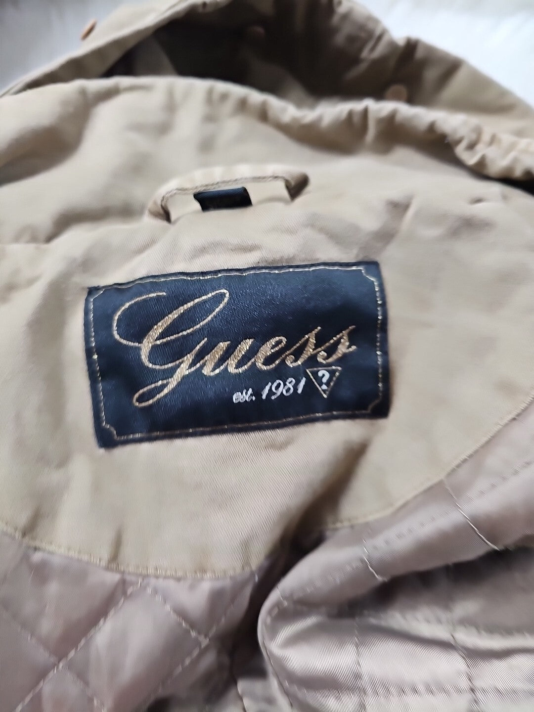 Vintage Y2K Brown Rain Coat Guess Jacket - Down Coat - Size Small