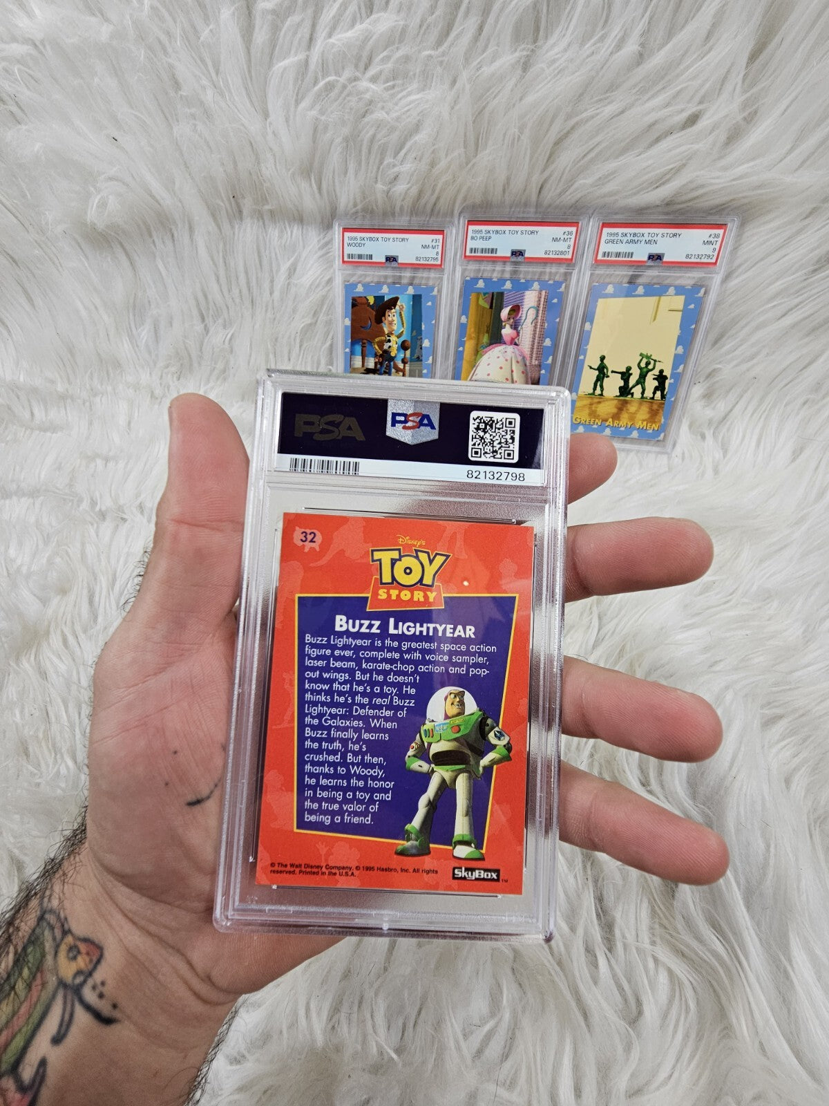1995 - 6 Skybox Toy Story Trading Cards PSA - Mint 8-9 Buzz Lightyear- Woo