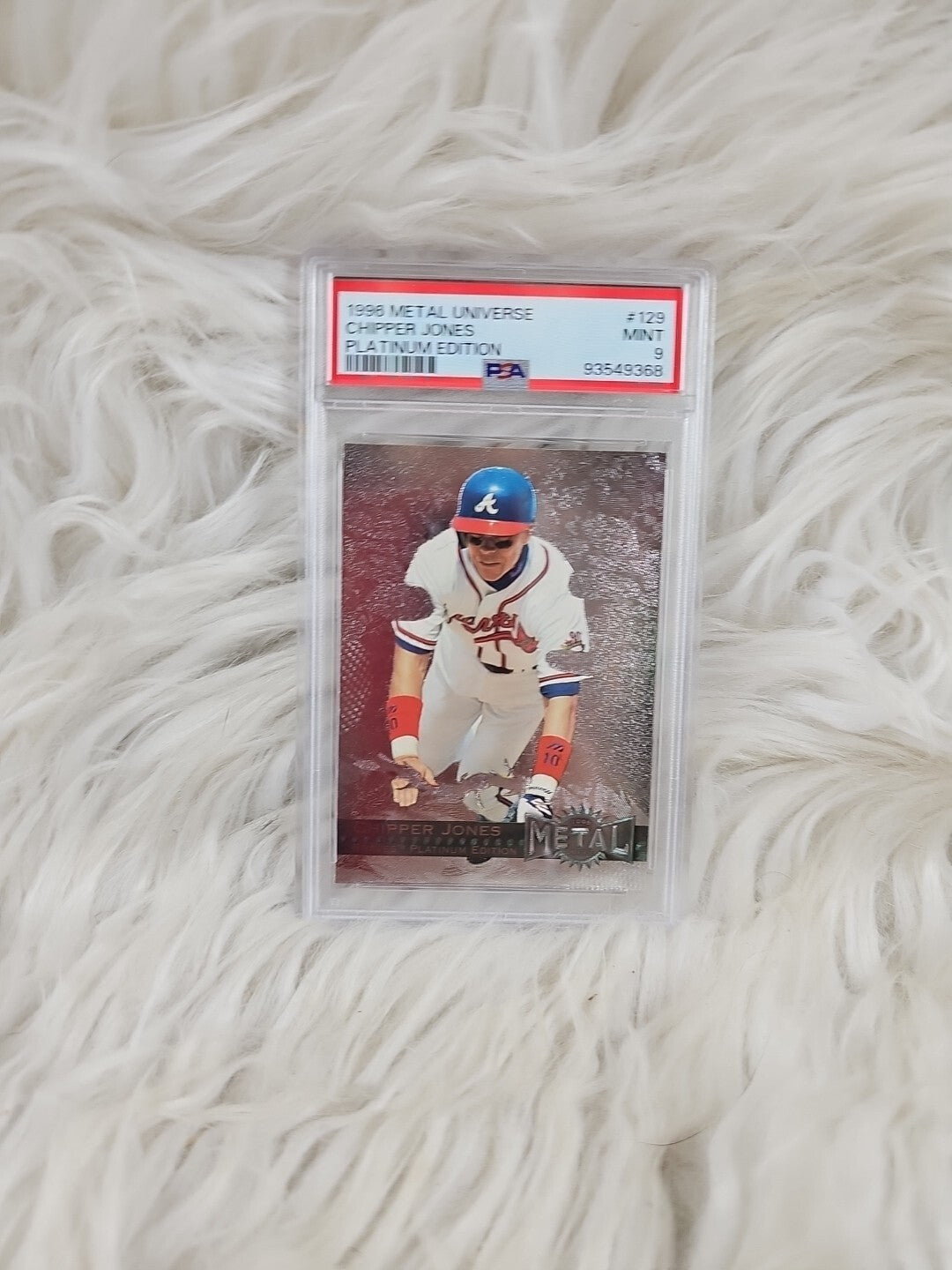 1996 - Metal Universe Platinum Edition Chipper Jones PSA Mint 9 Card