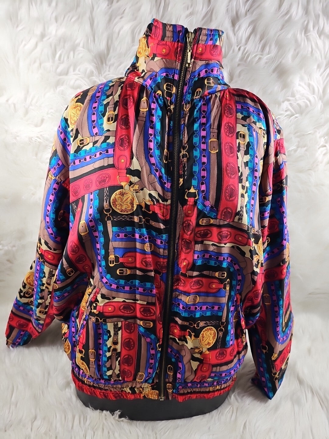 90s/80s - Funky Colorful EVR Windbreaker Jacket Large
