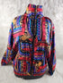 90s/80s - Funky Colorful EVR Windbreaker Jacket Large
