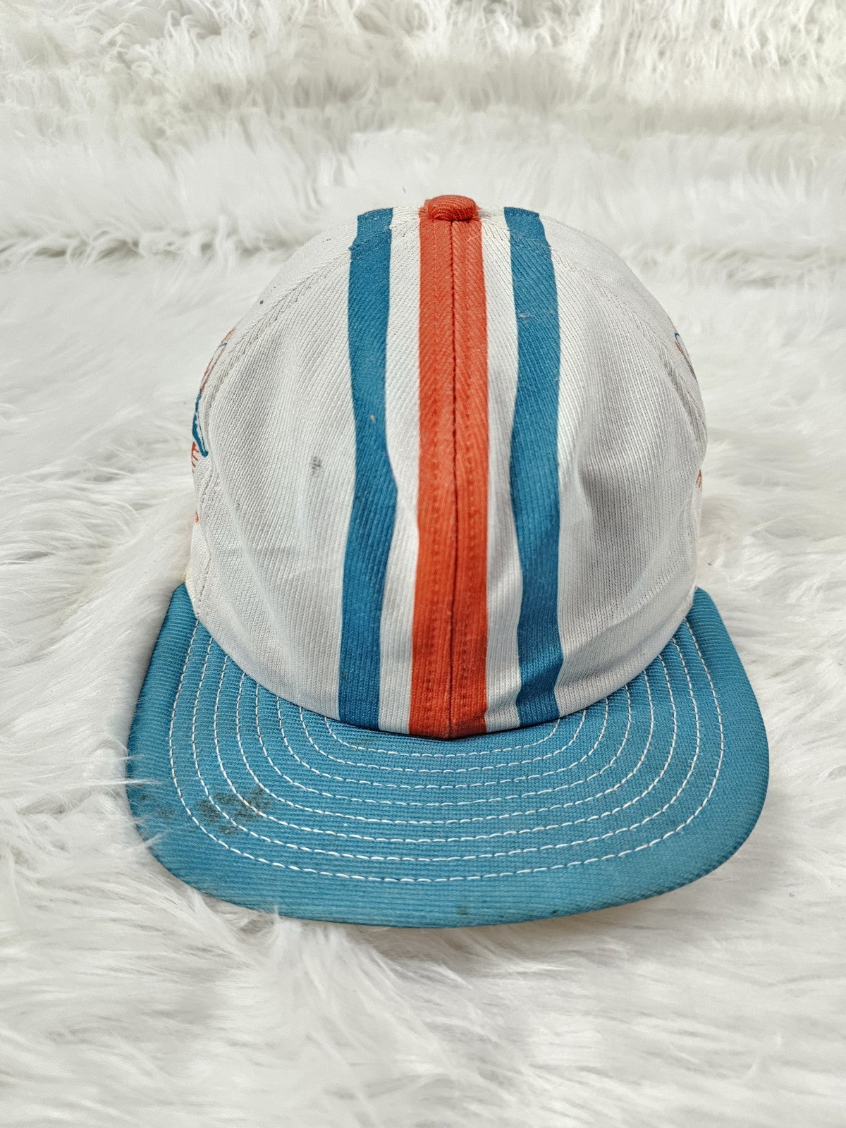 Vintage 80s Rare Miami Dolphins Helmet Hat Snapback Cap Louisville Mfg