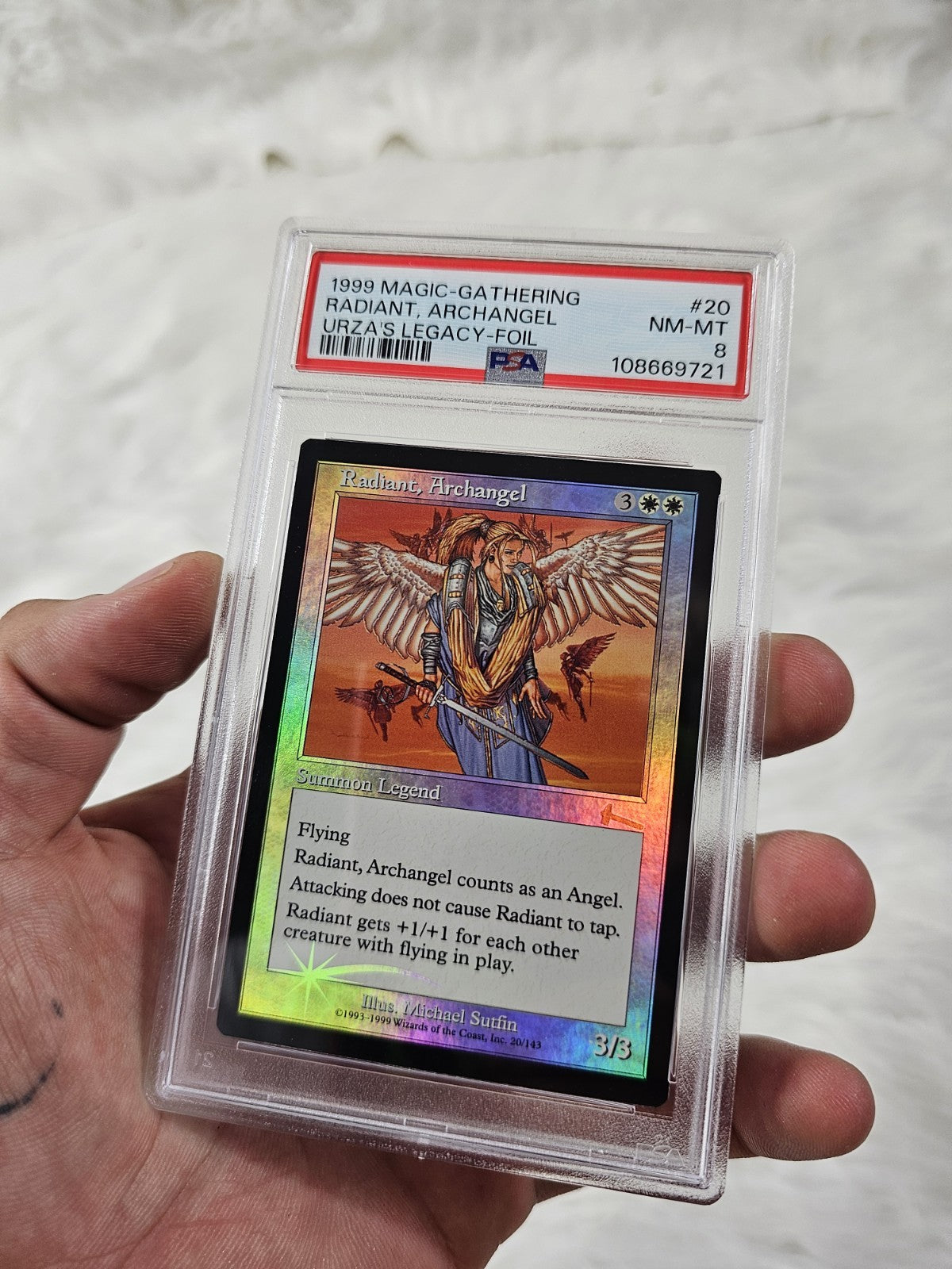 1999 - Magic The Gathering: Urza's Legacy - Radiant Archangel FOIL - PSA 8
