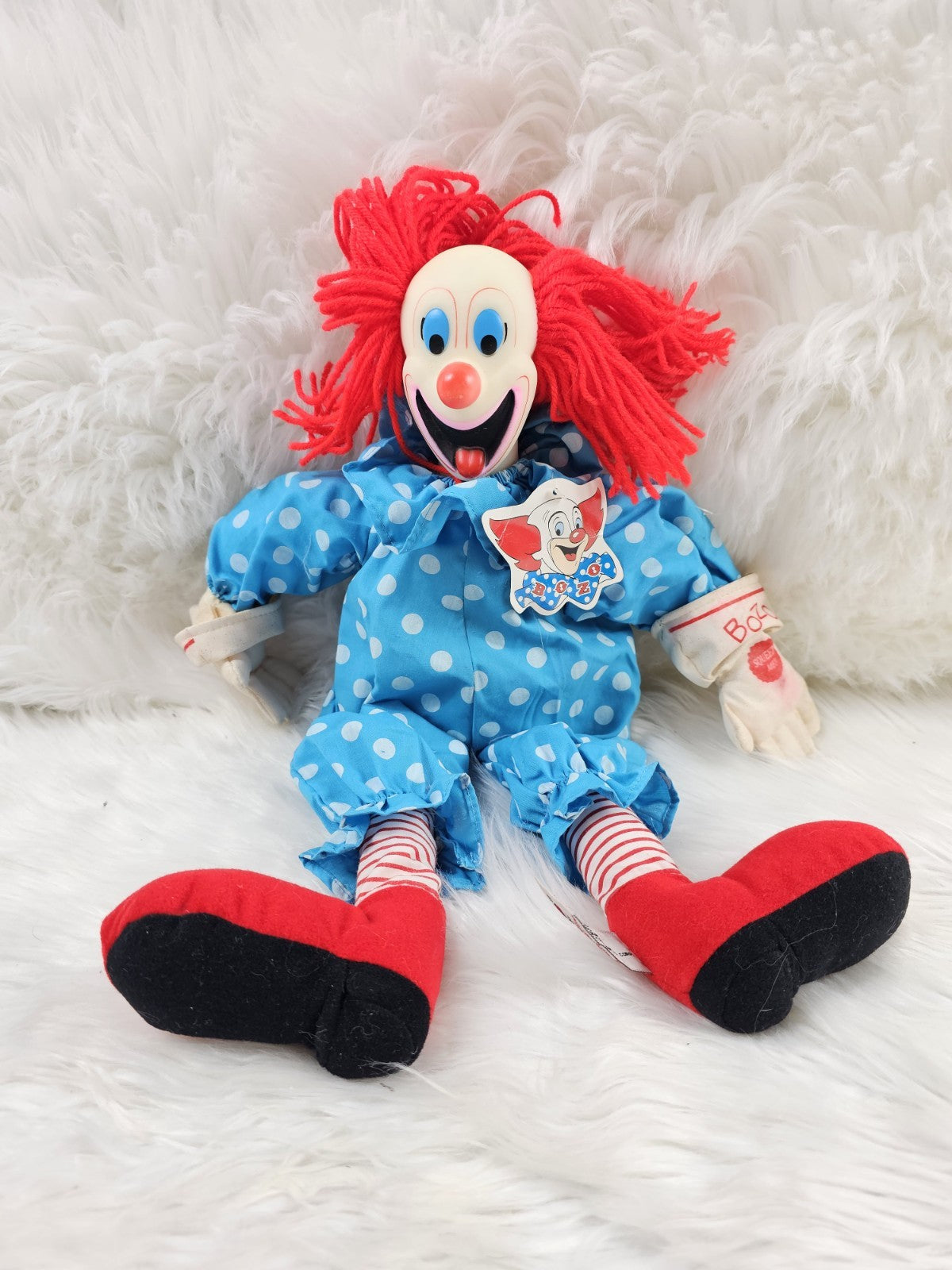 1999 - Bozo The Clown Vintage Large 19" Aurora Larry Harmon Doll No Sound