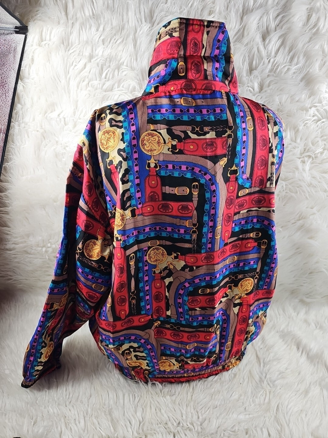 90s/80s - Funky Colorful EVR Windbreaker Jacket Large
