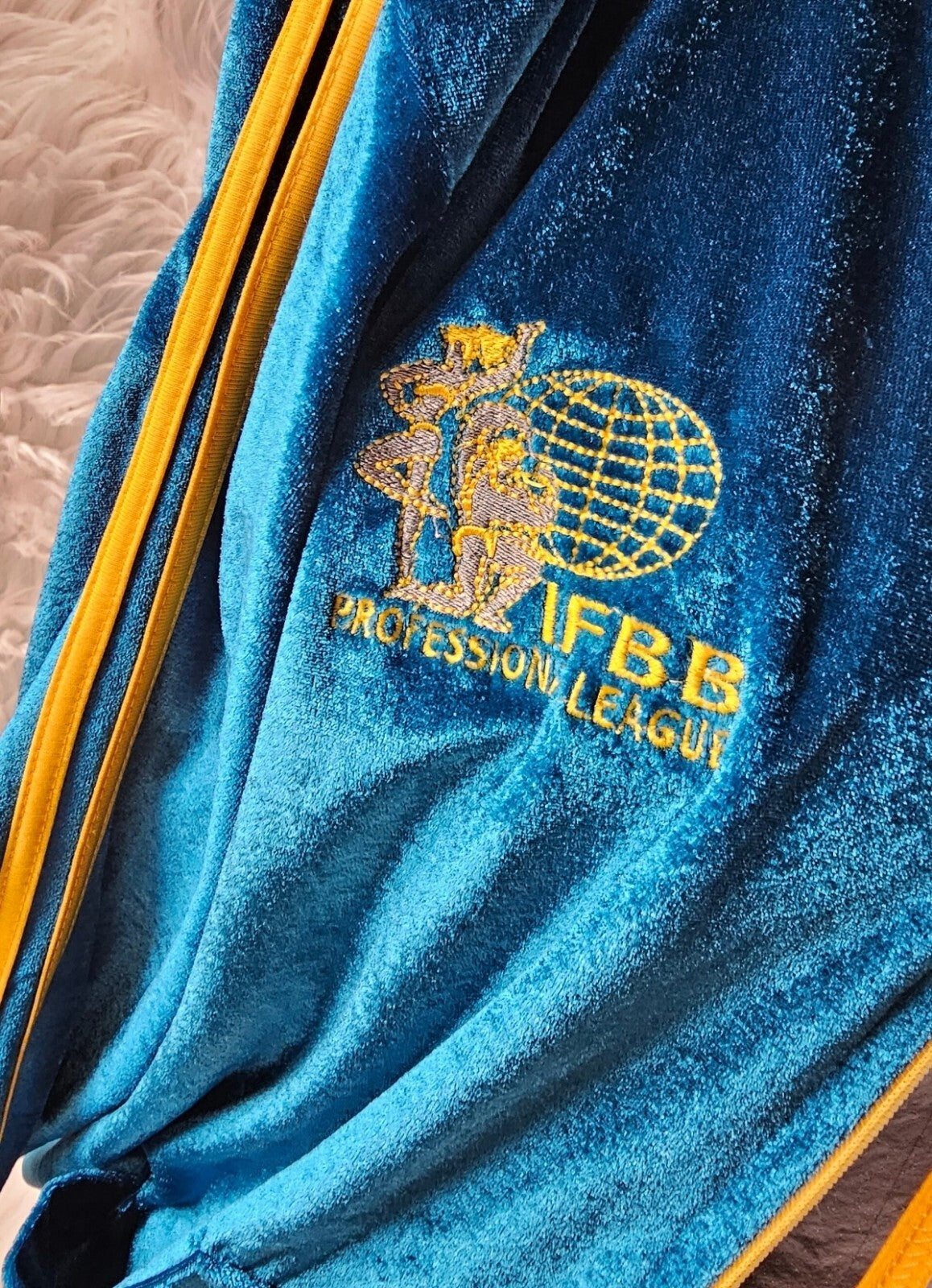 Vintage Rare IFBB Sheru Classics Jacket Mens India Small Track Fitness Blue