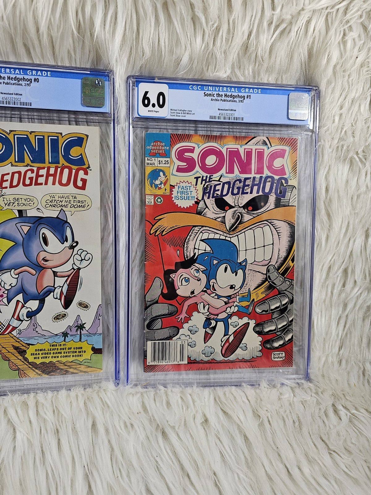 1993 - Archie Comics: Sonic the Hedgehog 0, 1, and 25 CGC Grading