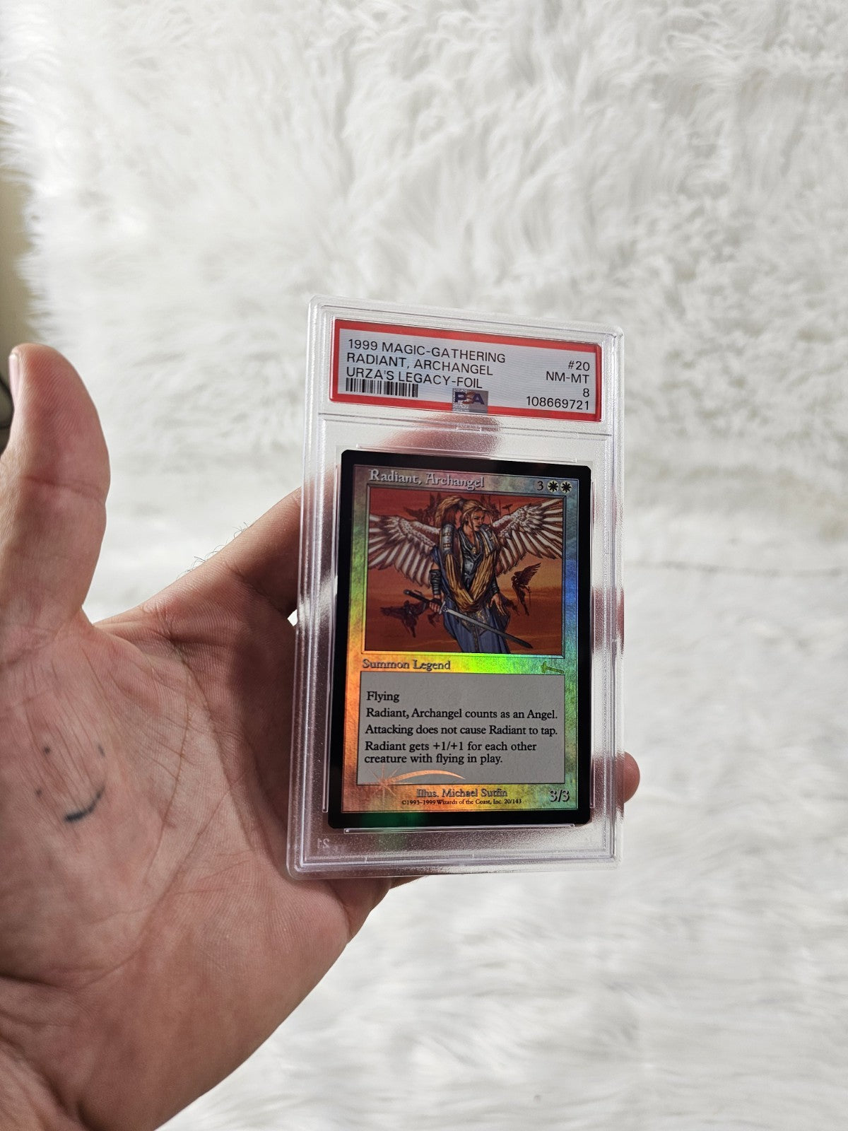 1999 - Magic The Gathering: Urza's Legacy - Radiant Archangel FOIL - PSA 8