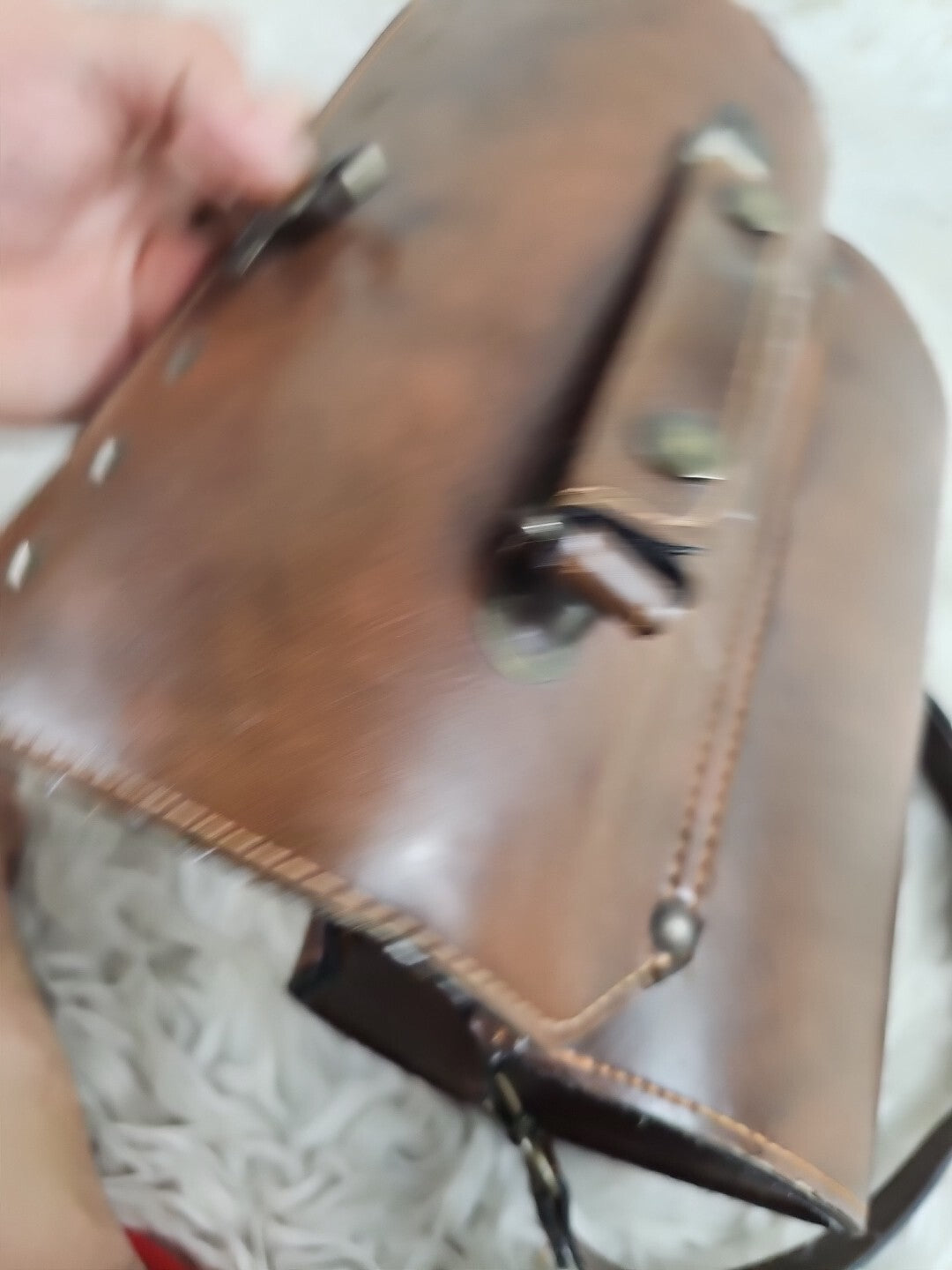 Vintage JHC Christian Charles Rare Brown Leather Attache Coach Messenger Bag