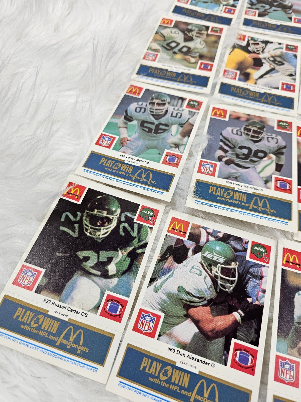 2000 - McDonald's CardsCards NFL New York Jets (24) Blue Tab Unscratched MINT