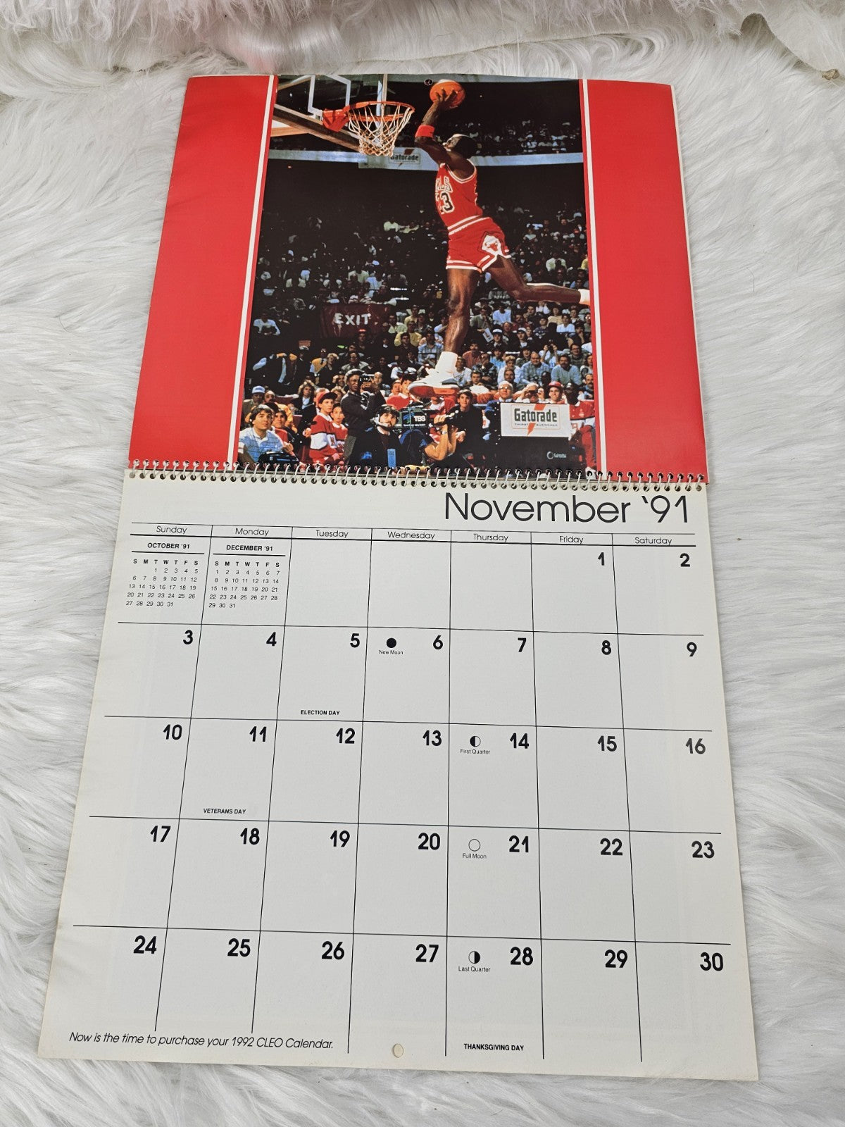 1991 - Michael Jordan Calendar - Reuse in 2030 & 2041