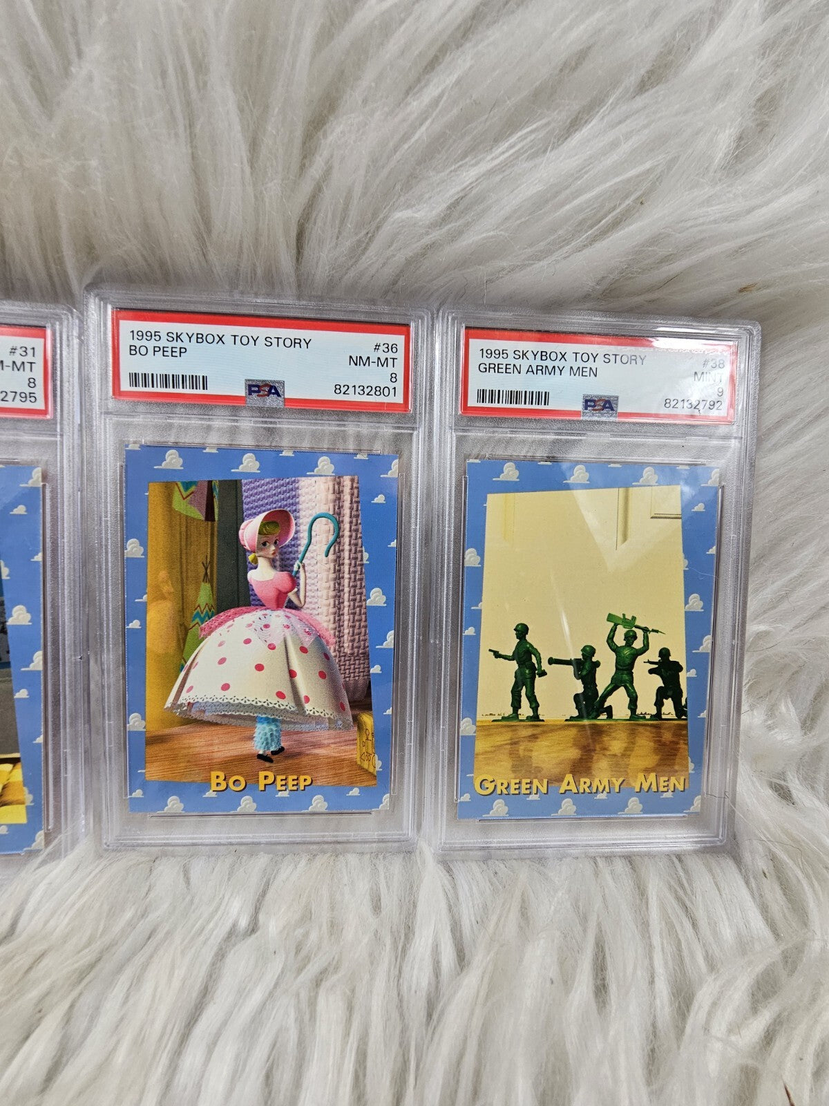 1995 - 6 Skybox Toy Story Trading Cards PSA - Mint 8-9 Buzz Lightyear- Woo