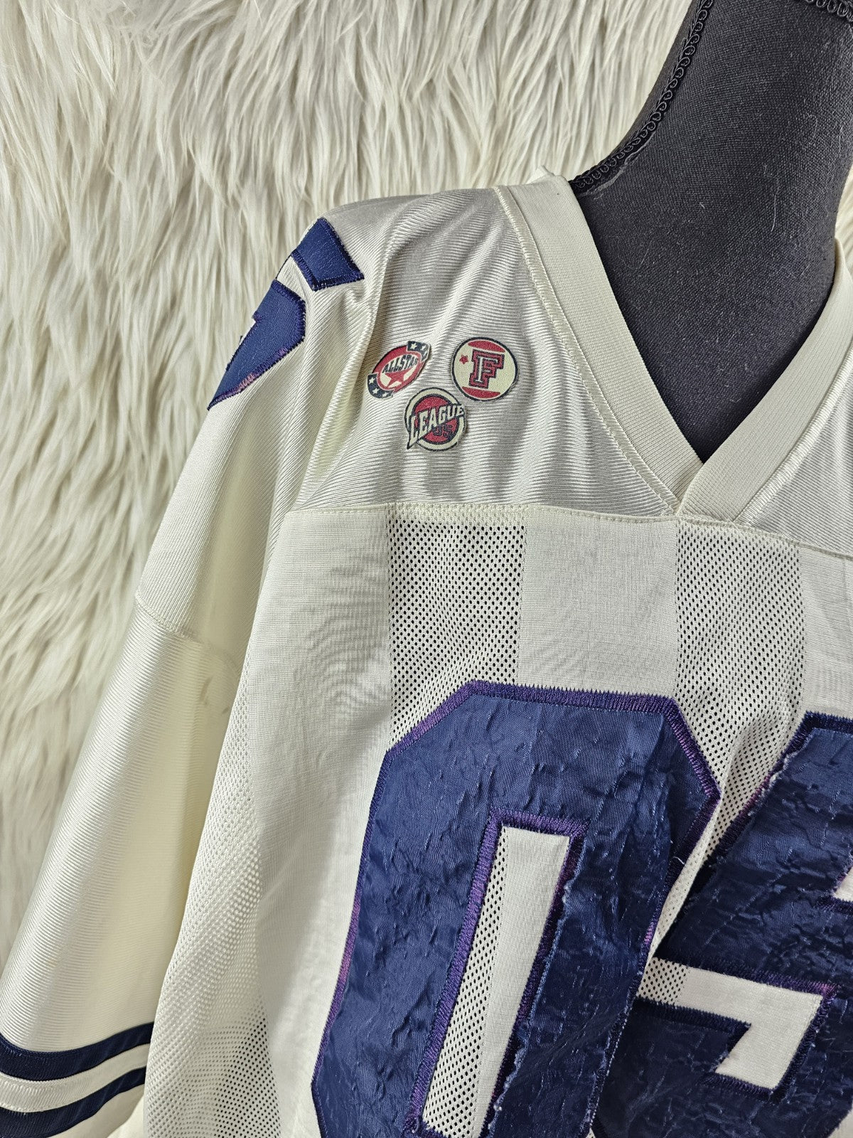 1990s - FUBU Allstar 05 White/Blue Mesh Football Jersey - RARE