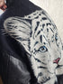 1990s - Steer Brand Tiger Varsity Jacket, Medium Black