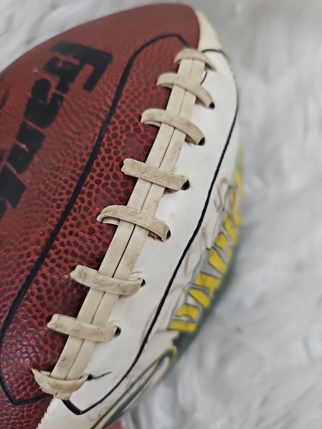 Green Bay Franklin Grip Rite PACKERS Signed Ball FOOTBALL NFL Autograph Official