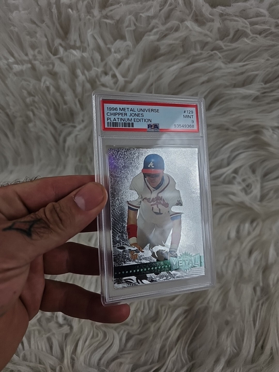 1996 - Metal Universe Platinum Edition Chipper Jones PSA Mint 9 Card