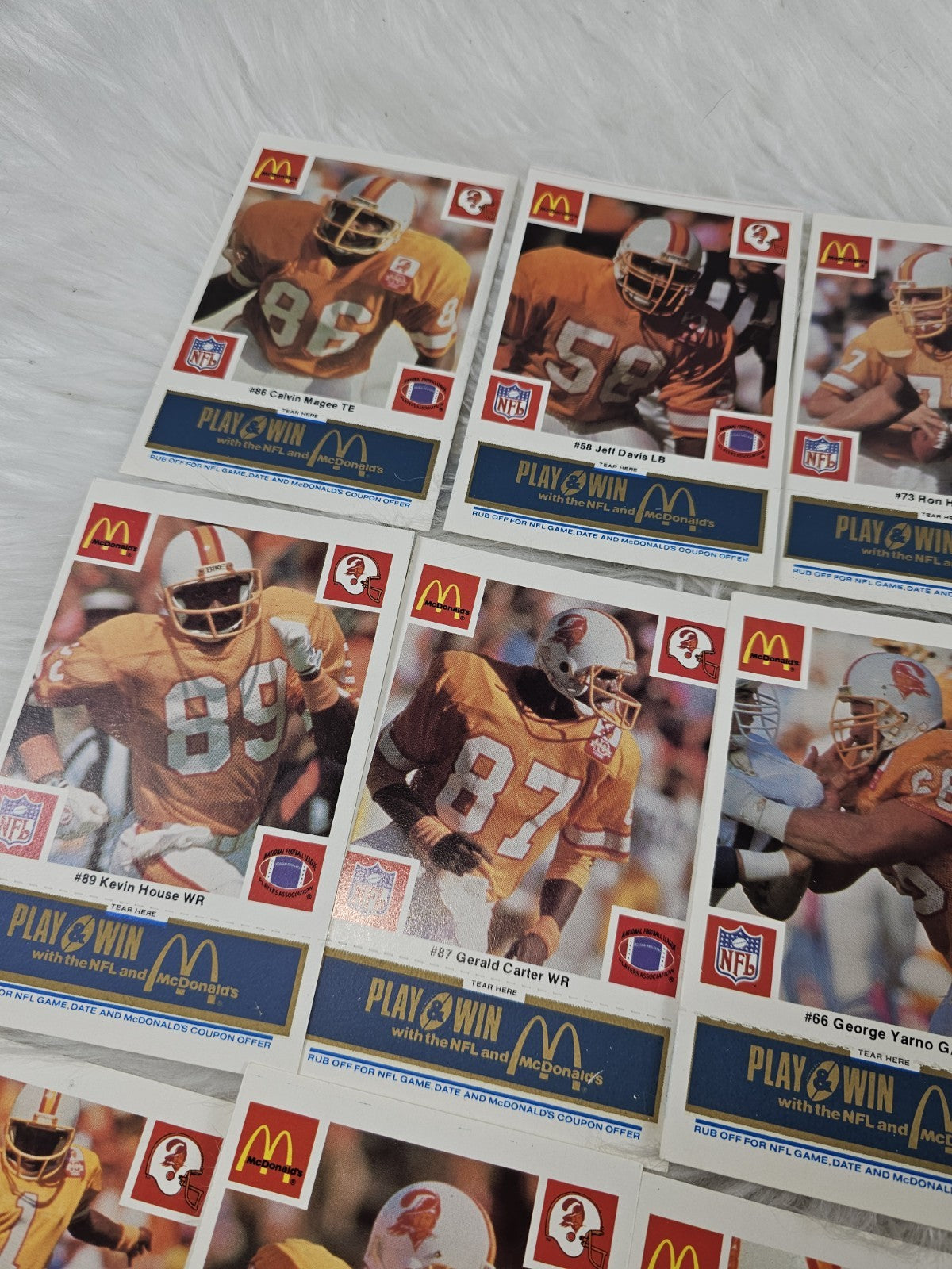 1986 - McDonald's Cards NFL Tampa Bay Buccaneers 24 Blue Tab Unscratched MINT
