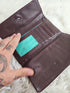 Y2K - Volcom Stone Age Brown Genuine Leather Wallet w/ Change Pocket - RARE