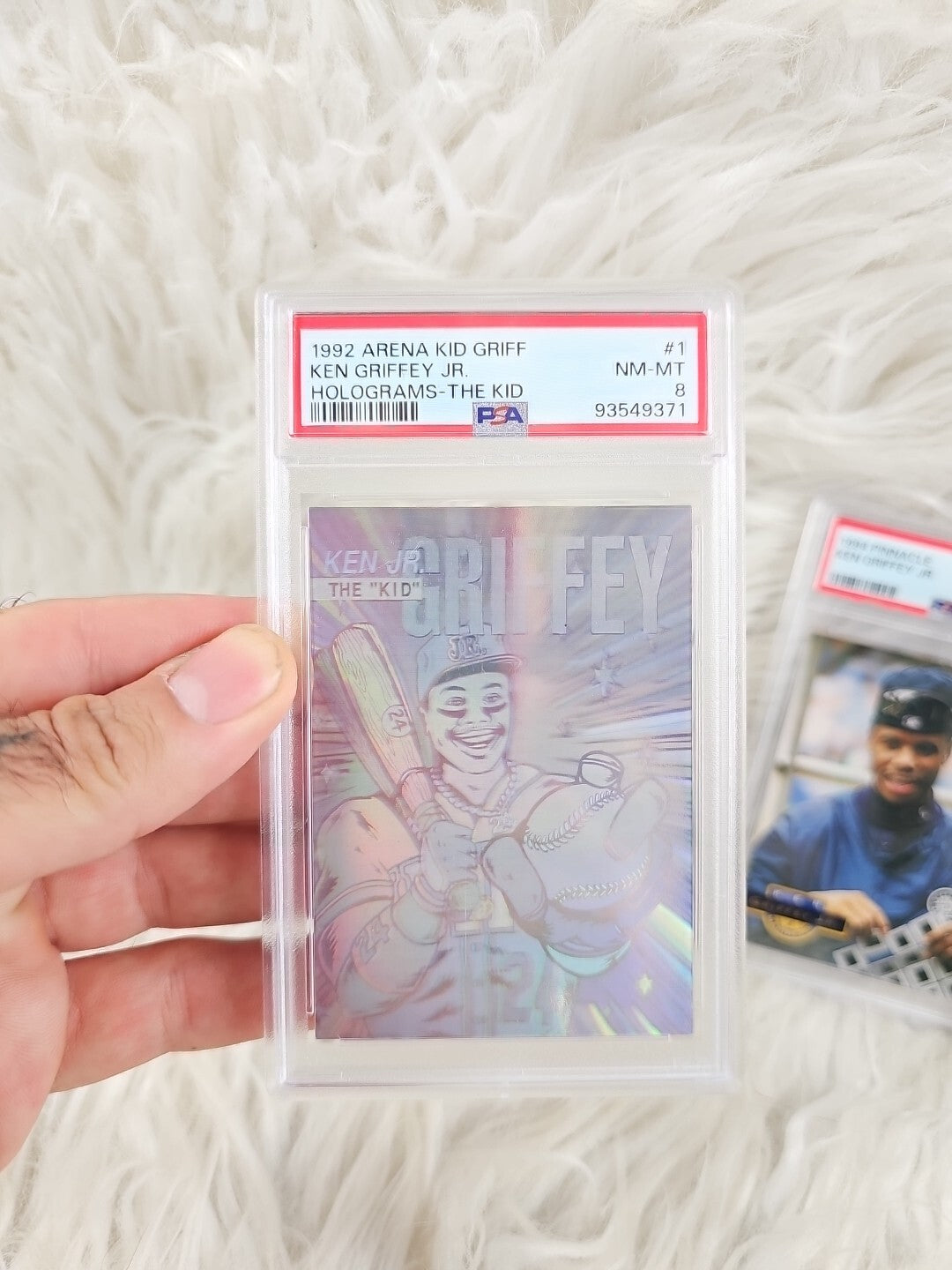 1992/94 - 2 Arena Kid Griff Ken Griffey Jr. Holograms The Kid #1 PSA 8 7.5