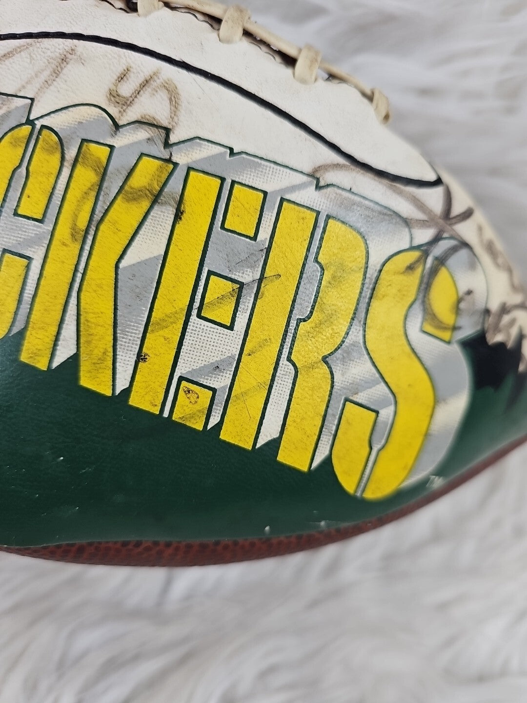Green Bay Franklin Grip Rite PACKERS Signed Ball FOOTBALL NFL Autograph Official