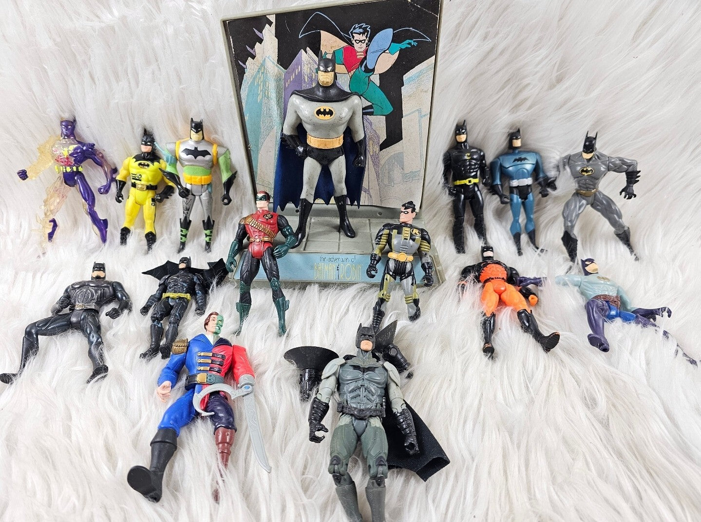 15 Vintage/Modern DC Batman and Robin Action Figure collection