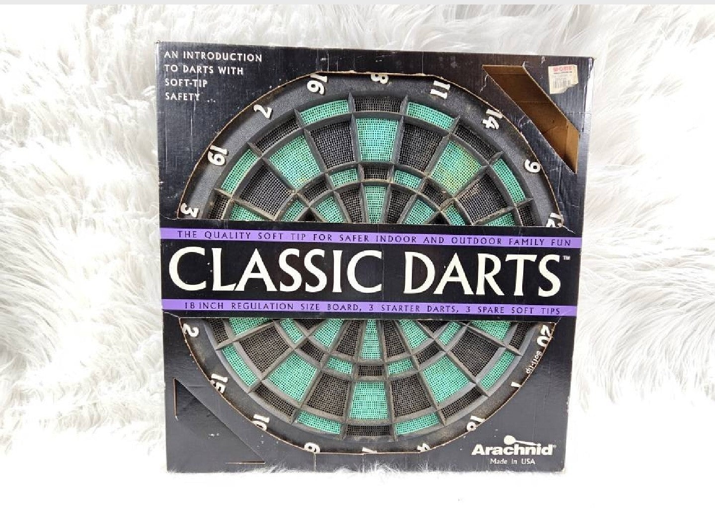 1994 - New Old Stock Arachnid Classic Dart Board 18 inch, 3 starter darts/tips