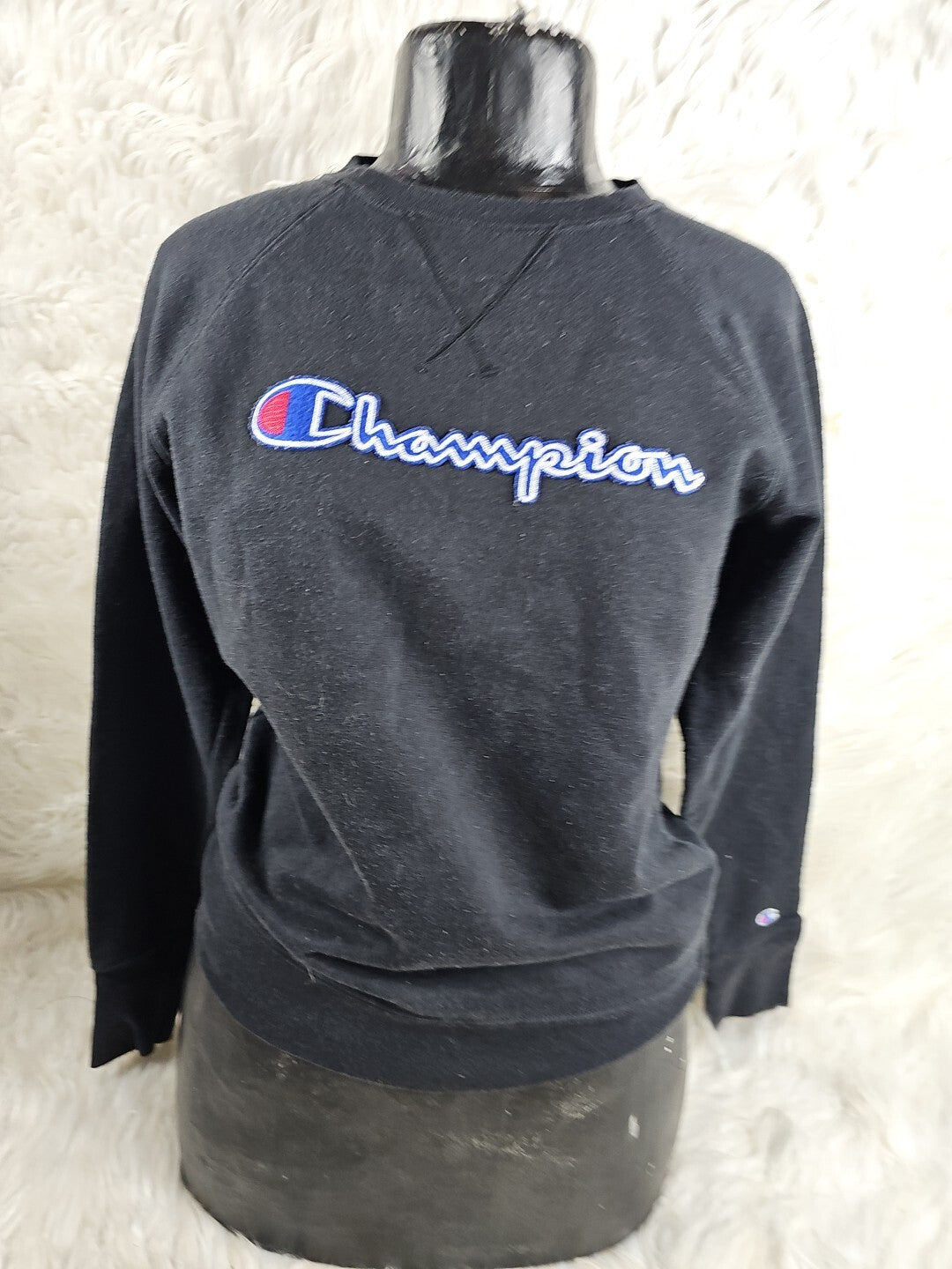 Vintage Champion Big Spell Out Embroidered Reverse Weave Hoodie Sweatshirt Small