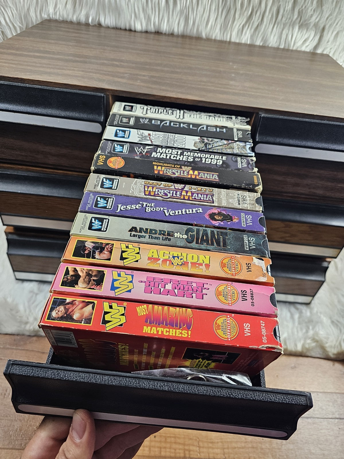 Vintage - 110 Wrestling WCW/WWF Vintage VHS Tapes, The Rock& Stone Cold - RARE