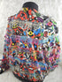 1990s - Paula Sweet Muslin Mink Floral Jacket Size Medium