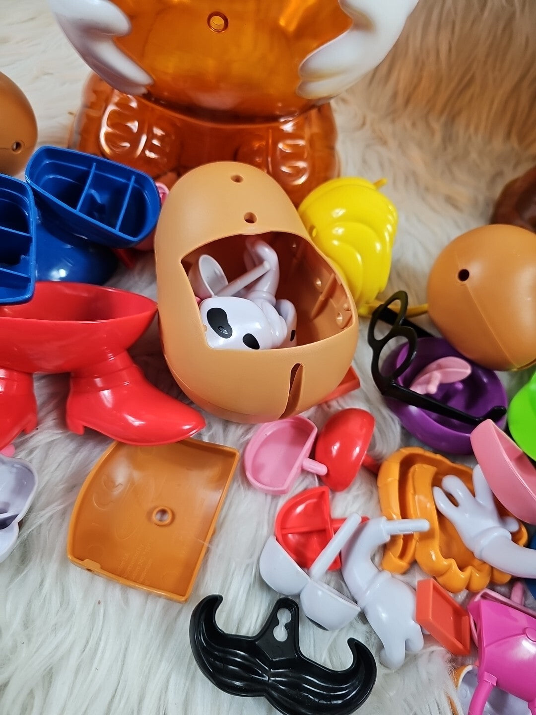 2 Vintage Mr. Potato Head Large 14" Storage Container Rare Disney Pieces 99/01