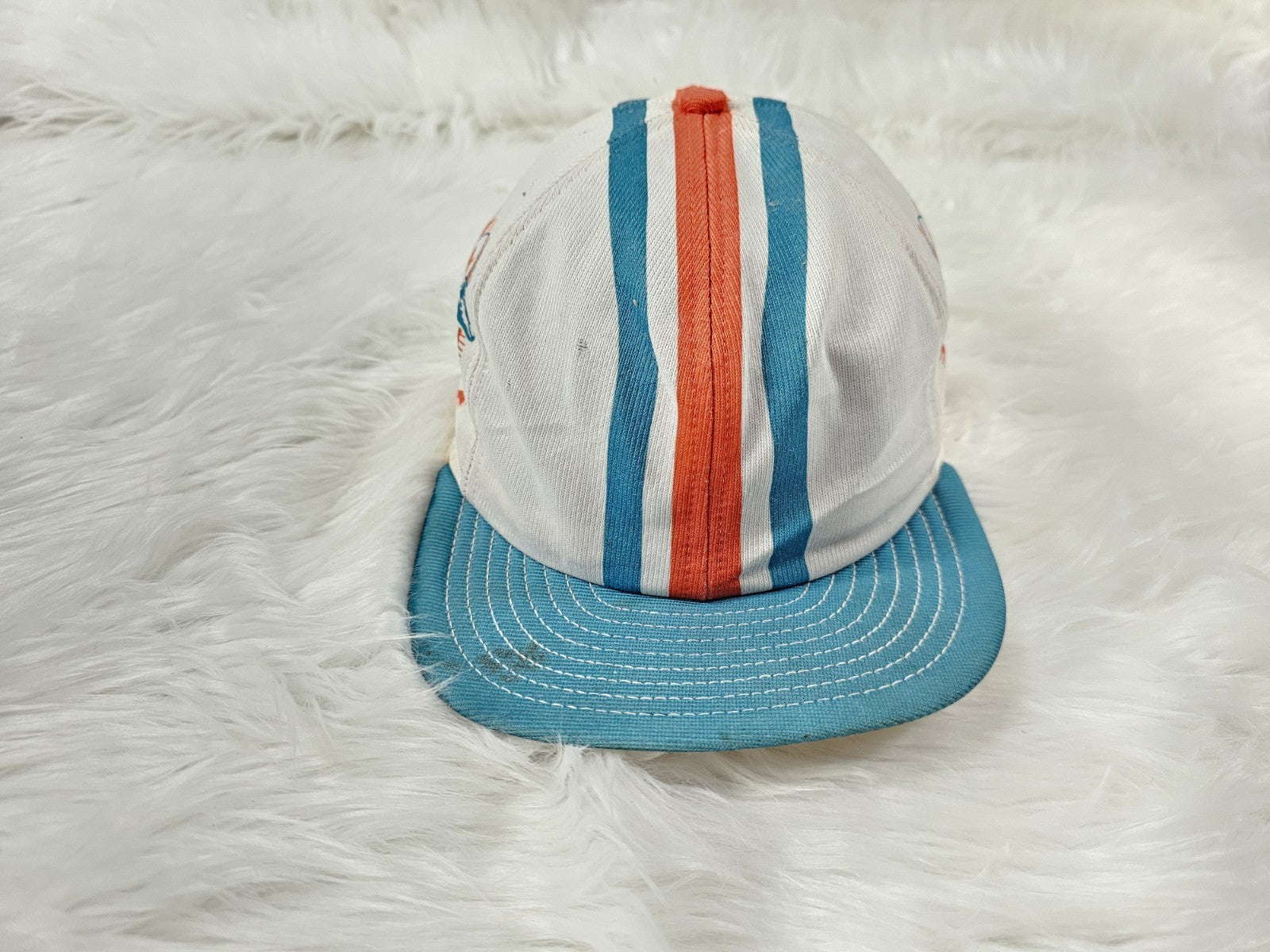 Vintage 80s Rare Miami Dolphins Helmet Hat Snapback Cap Louisville Mfg